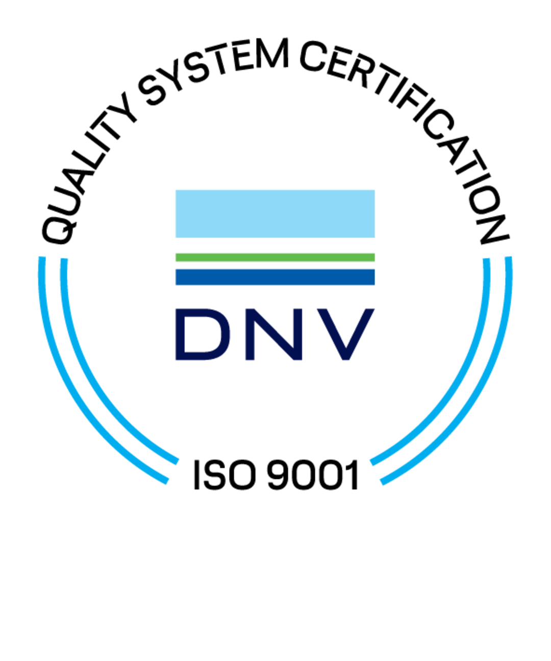 Logo DNV Quality System Certification ISO 9001.